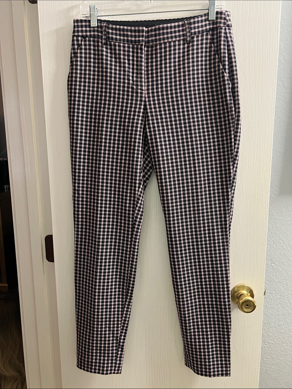 Express Men’s Black and White Check Chinos
